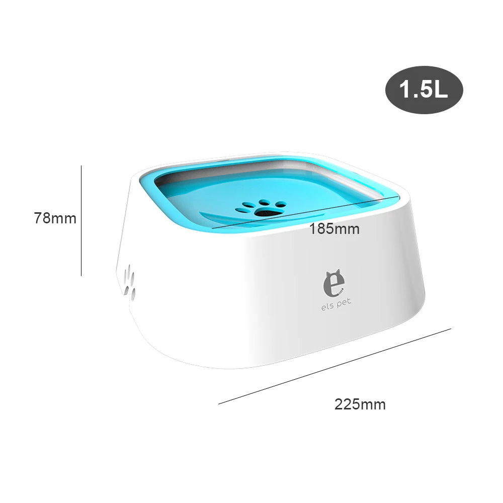 1.5L Pet Plastic Drinking Water Floating Bowl Non-Splashing