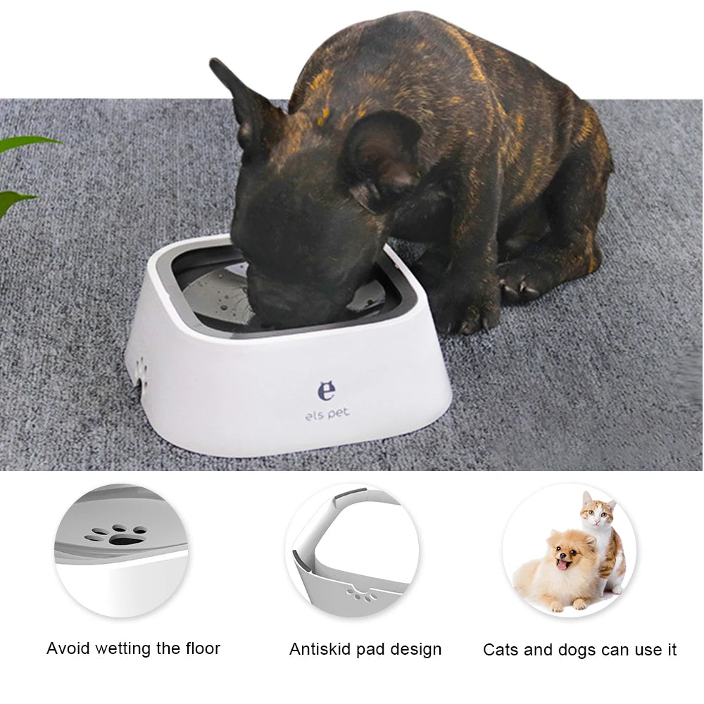 1.5L Pet Plastic Drinking Water Floating Bowl Non-Splashing