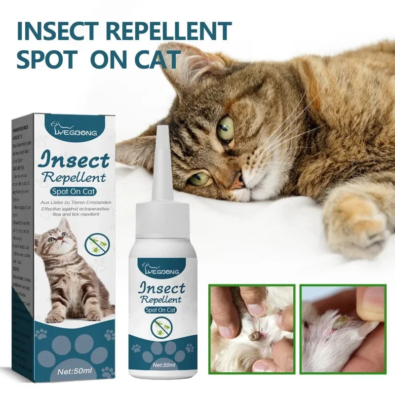 Anti Flea Tick agent for dogs and cats, cleaning agent for lice and ticks. 50ml
