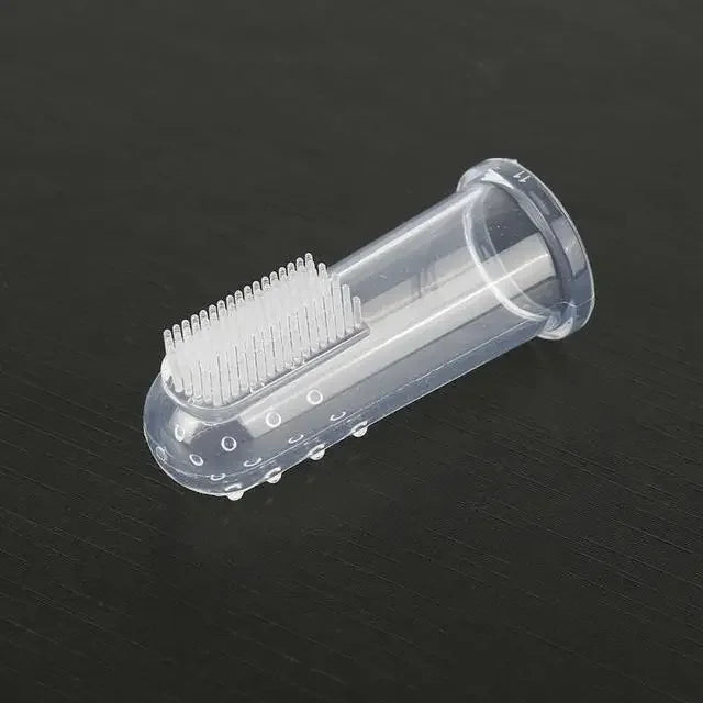 Dog Super Soft Pet Finger Toothbrush Teeth Cleaning Bad Breath Care, Nontoxic Silicone.