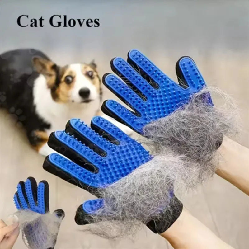 Pet Dog Cat Grooming Cleaning Glove Deshedding Hair Remover Massage Brush Animal Supplies Cat Accessoies