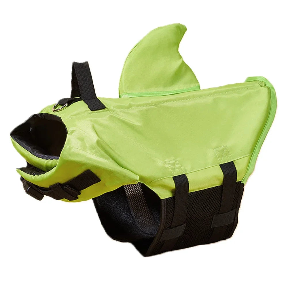 Dog Life Jacket with shark fin, Enhanced Buoyancy clothe for dogs