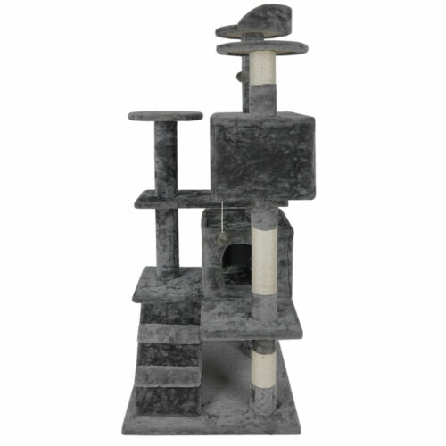 Cat Tree Tower 55" STURDY Activity Center Large Playing House