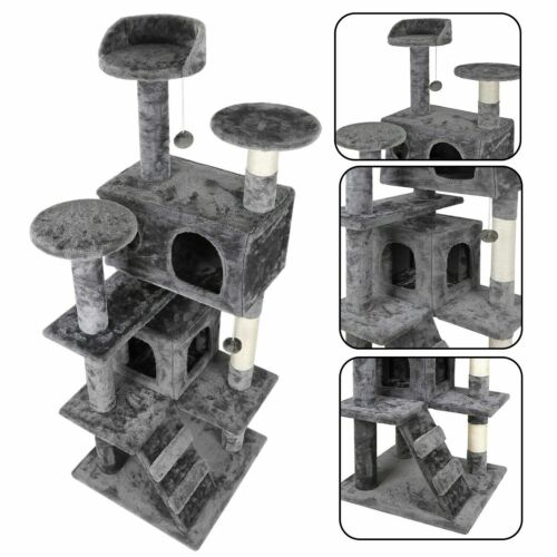 Cat Tree Tower 55" STURDY Activity Center Large Playing House