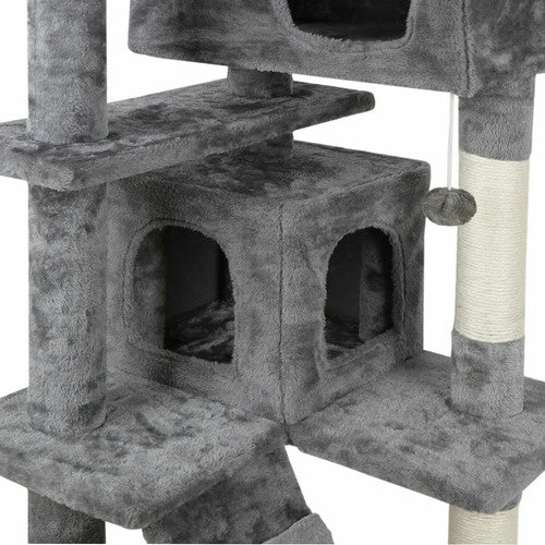 Cat Tree Tower 55" STURDY Activity Center Large Playing House