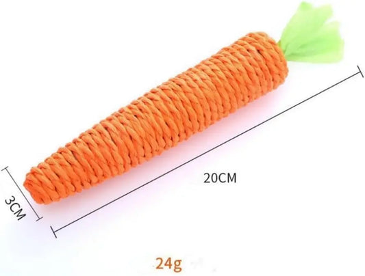 Cat Toys Self-Entertainment Carrot Teething and Cat Teasing Sticks