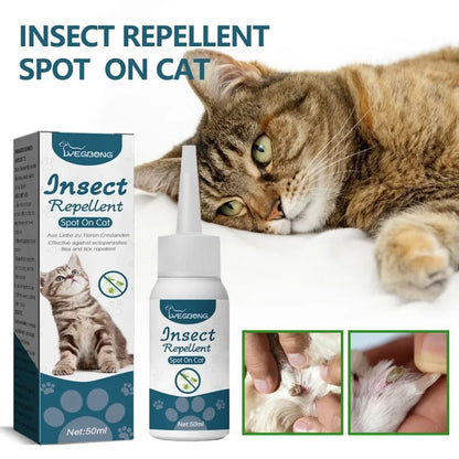 Anti Flea Tick agent for dogs and cats, cleaning agent for lice and ticks. 50ml