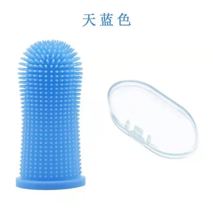 Dog Super Soft Pet Finger Toothbrush Teeth Cleaning Bad Breath Care, Nontoxic Silicone. 