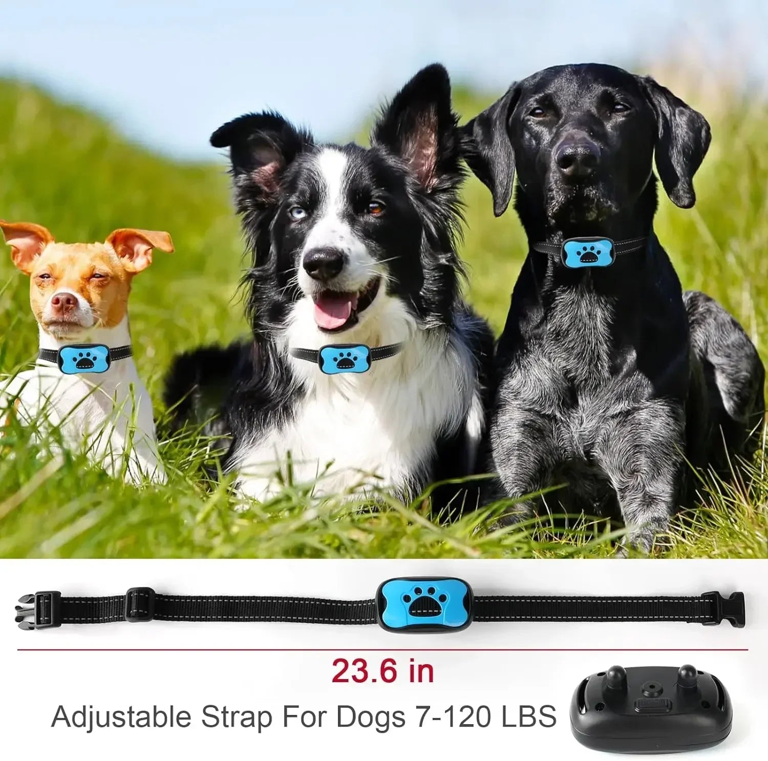 Pet Dog anti Barking Device USB Rechargeable, no pain ultrasonic vibration for dogs training