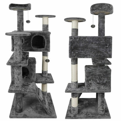 Cat Tree Tower 55" STURDY Activity Center Large Playing House