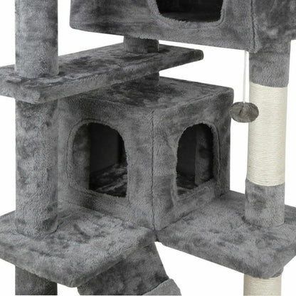Cat Tree Tower 55" STURDY Activity Center Large Playing House